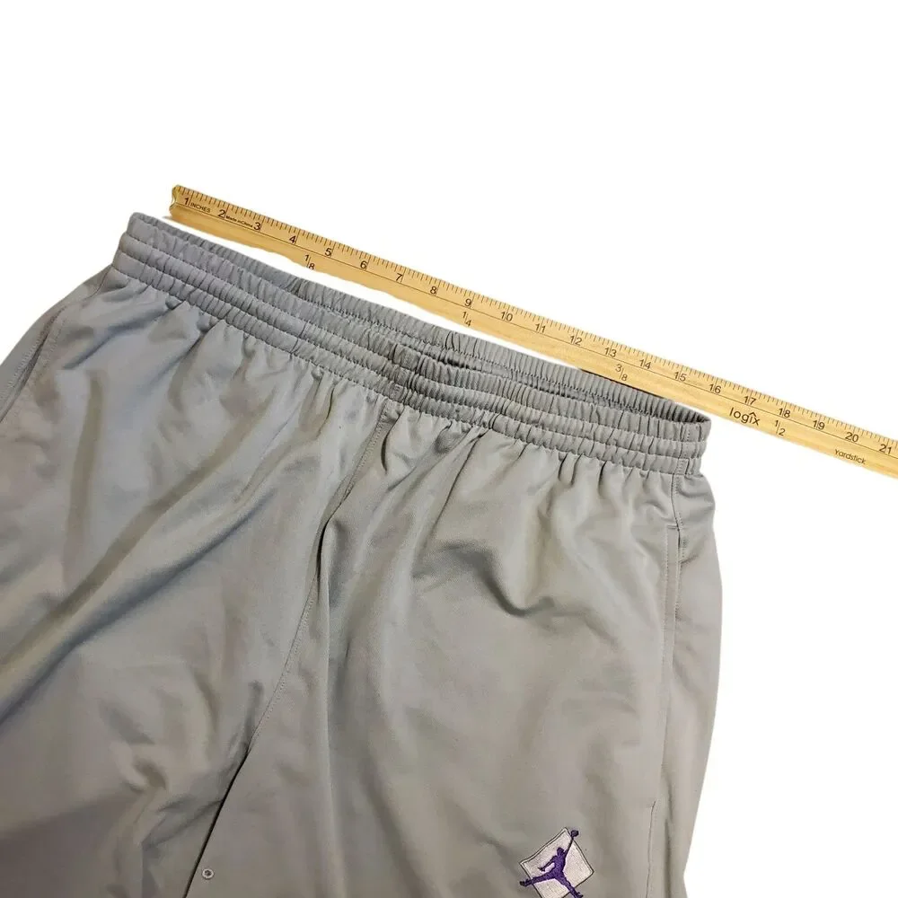 AIR JORDAN Pants Mens XXL Gray Purple JUMPMAN Logo Track Activewear Running NIKE